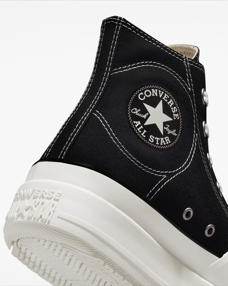 Tenisky Vysoke Converse Chuck Taylor All Star Construct Panske Čierne Biele | SK 5DNUY4